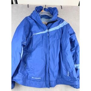 Columbia Sportswear XL Women's 1X Blue Highly Water-Resistant Jacket Hooded Used